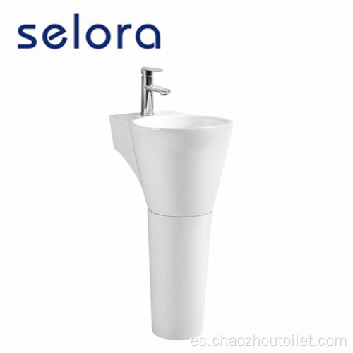 Lavabo de pedestal de cerámica de 1pcs 80cm con soporte